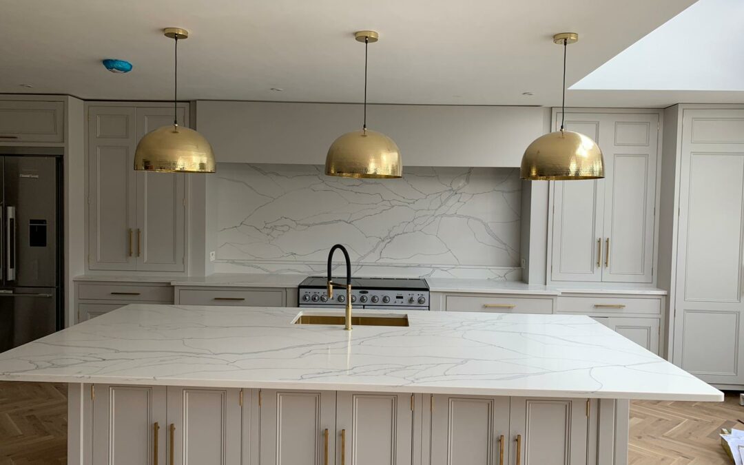 white quartz kitchen